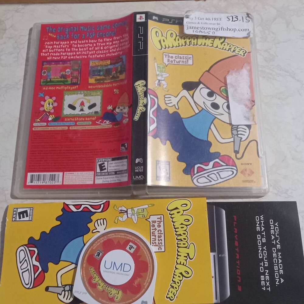 PaRappa The Rapper PSP Video Game